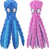 Squeaky Dog Toys - Octopus No Stuffing Crinkle Plush Large Dog Toys to Keep Them Busy, Interactive Puppy Teething Chewing Pet Supplies for Chewer, Small, Medium, Large Breeds, 2 Pack