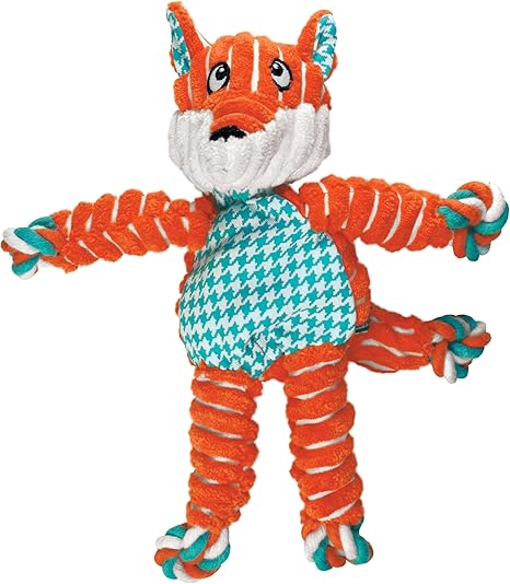 Floppy Knots - Knotted Rope Dog Toy Entices Play - Tug Toy Satisfies Natural Instincts - Dog Supplies with Floppy Design & Minimal Stuffing - Fox, for Medium/Large Dogs