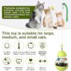 2 Cat Toy for Indoor Cats Wobble Kitten Treat Dispensing Ball Food Dispenser Puzzle Slow Feeder Balls Kitty Stimulating Indoor Interactive Brain
