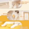 Cloud Cat Tree, Cat Scratching Post with Bed, Small Cat Tree for Kittens, Cat Scratch Post with Cloud-Shaped Soft Perch & Cute Toys, Removeable Cover, Bonus Catnip