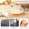 Cat Scratcher, Cat Natural Sisal Scratching Pad, Kitten Interactive Toy with Ball Track Spring Ball for Chasing Hunting Mental Physical Exercise Puzzle