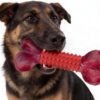 ough Dog Toys for Aggressive Chewers Beef Flavor: 8" Dog Chew Bone for Large Breed, Nylon & Rubber Chew Toy for Medium Large Dogs