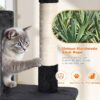 Cat Tree 54in Cat Tower Multi-Level Durable Cat Scratching Post & Cozy Fun Cat Jumping Platform Space Saving Cat Condo Pet Play House for Indoor Cats,Grey