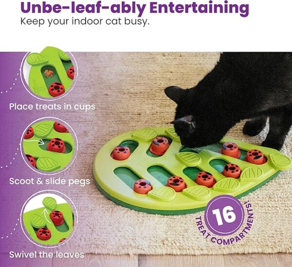 Puzzle & Play – Interactive Cat Puzzle Feeder for Indoor Cats, 16 Hidden Treat Compartments, Slow Feeder, Durable & Easy-Clean