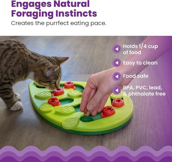 Puzzle & Play – Interactive Cat Puzzle Feeder for Indoor Cats, 16 Hidden Treat Compartments, Slow Feeder, Durable & Easy-Clean