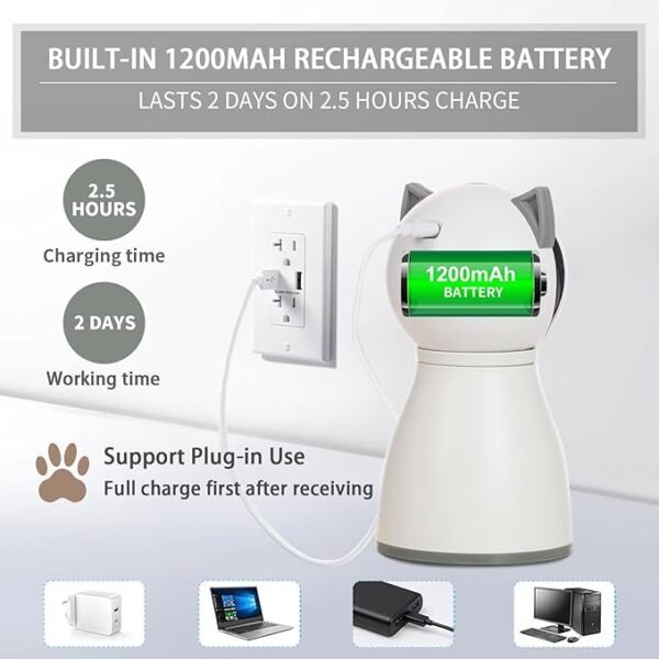 Laser Cat Toys for Indoor Cats,The 4th Generation Real Random Trajectory Motion Activated Rechargeable Automatic Cat Laser Toy,Interactive Cat Toys for Bored Indoor Cats/Kittens