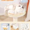 Cloud Cat Tree, Cat Scratching Post with Bed, Small Cat Tree for Kittens, Cat Scratch Post with Cloud-Shaped Soft Perch & Cute Toys, Removeable Cover, Bonus Catnip