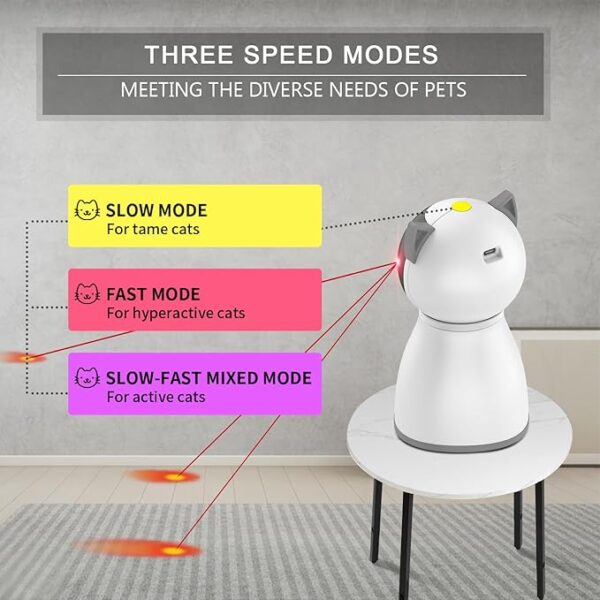 Laser Cat Toys for Indoor Cats,The 4th Generation Real Random Trajectory Motion Activated Rechargeable Automatic Cat Laser Toy,Interactive Cat Toys for Bored Indoor Cats/Kittens