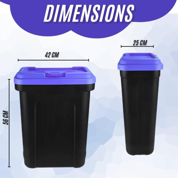 Pet Food Storage Container | Large 30L/15.5kg Plastic Storage Bin with Food Scoop & Flip-Top Locking Lid | Ideal for Storing Dog Treats, Dog Food, Cat Food & Kitten Supplies