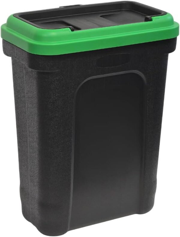 Pet Food Storage Container | Large 30L/15.5kg Plastic Storage Bin with Food Scoop & Flip-Top Locking Lid | Ideal for Storing Dog Treats, Dog Food, Cat Food & Kitten Supplies