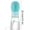 Portable Dog Water Bottle 350/550ml, Pet Water Dispenser Antibacterial Food Grade Leak Proof Dog Cat Travel Drink Bottle Bowl, Pet Outdoor Drinking Cup Dog Gift (550ml, Blue)
