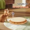 Cat Scratcher, Cat Natural Sisal Scratching Pad, Kitten Interactive Toy with Ball Track Spring Ball for Chasing Hunting Mental Physical Exercise Puzzle