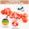 Dog Chew Toys for Aggressive Chewers - 2 Pack Indestructible Teeth Cleaning Chew Toys to Keep Them Busy for Medium & Large Dogs