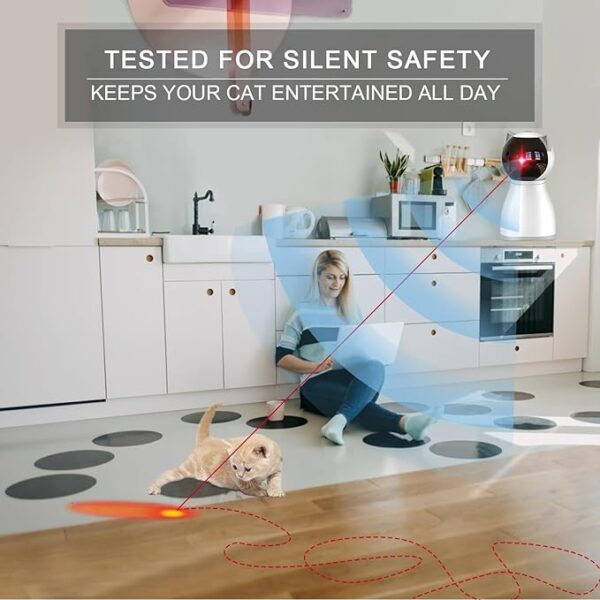 Laser Cat Toys for Indoor Cats,The 4th Generation Real Random Trajectory Motion Activated Rechargeable Automatic Cat Laser Toy,Interactive Cat Toys for Bored Indoor Cats/Kittens