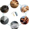 Pro Lint Remover- Carpet Scraper Tool- Reusable Pet Hair Remover, Metal Lint Roller for Cleaning Pet Hair on Clothes,Rugs,Pet Bed,Sofa,Blue Carpet Brush for Car,Shaggy Plush Rugs,Delicate Sofa,Blanket