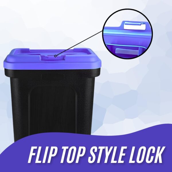 Pet Food Storage Container | Large 30L/15.5kg Plastic Storage Bin with Food Scoop & Flip-Top Locking Lid | Ideal for Storing Dog Treats, Dog Food, Cat Food & Kitten Supplies