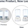 Automatic Dog Cat Water Dispenser Gravity Feeder Set, Pack of 2, Small, 6-Pound Food Capacity, 1-Gallon,