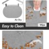 Absorbent Dog Food Mat-Cat Mat for Food and Water Bowl, Quick Dry Pet Food Mat, No Stains Dog Feeding Placemat, Dogs Accessories Pet Supplies (Light Grey, 12”x 19”)
