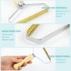 Pro Lint Remover- Carpet Scraper Tool- Reusable Pet Hair Remover, Metal Lint Roller for Cleaning Pet Hair on Clothes,Rugs,Pet Bed,Sofa,Blue Carpet Brush for Car,Shaggy Plush Rugs,Delicate Sofa,Blanket