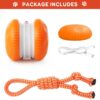 Interactive Dog Toys, Random Path Electric Automatic Moving and Rolling Dogs Toy with Rope for Small Medium Large Dogs, Motion-Activated Dog Stimulation Toy for Boredom Relief (Orange)