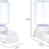 Automatic Dog Cat Water Dispenser Gravity Feeder Set, Pack of 2, Small, 6-Pound Food Capacity, 1-Gallon,