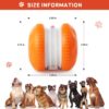 Interactive Dog Toys, Random Path Electric Automatic Moving and Rolling Dogs Toy with Rope for Small Medium Large Dogs, Motion-Activated Dog Stimulation Toy for Boredom Relief (Orange)
