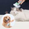 Pet Dog Brush, Cat Brush, Self-Cleaning Slicker Brush, Removes Undercoat, Dog Brush, Cat Brush, Short to Long Hair, Suitable Gentle Cat Brush, Green