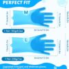 Pet Grooming Gloves - Heat Resistant Silicone Gloves with High-Density Teeth, Enhanced Five Finger Design for Bathing and Massaging Dogs and Cats, Blue