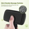 Self-Cleaning Slicker Brush for Dogs and Cats - Rounded Pins Pet Hair Grooming Comb, Portable Massage Tool for Cleaning Tangles, Black