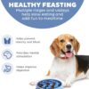 Slow Feeder Dog Bowl - Makes Meal Time Fun, Slows Down Eating, Promotes Healthy Digestion, Prevents Bloat | Slip Resistant and Durable, Food & Water Bowl, Size Medium (Blue)