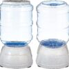 Automatic Dog Cat Water Dispenser Gravity Feeder Set, Pack of 2, Small, 6-Pound Food Capacity, 1-Gallon,
