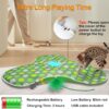 Interactive Cat Toys Rechargeable,Moving Concealed Feathers,Real Mouse Squeaky,Touch Activated Cat Kitten Toy Exercise Toys for Indoor Bored Adult Cats