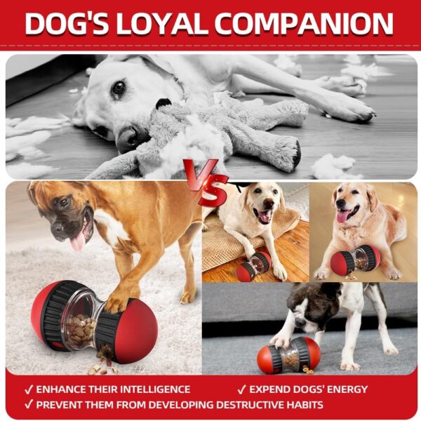 Interactive Dog Enrichment Toy, Slow Feeder & Treat Puzzle for Mental Stimulation, Durable Food Dispenser for Small and Medium Dogs, Indoor Training Aid