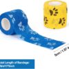 9 Rolls Pet Vet Wrap Self Adhesive Bandage Cohesive Dog Bandages for Pets Elastic Bandage Vet Wrap Tape for Wrist Ankle Sprains & Swelling 5cm x 4.5m