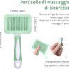 Pet Dog Brush, Cat Brush, Self-Cleaning Slicker Brush, Removes Undercoat, Dog Brush, Cat Brush, Short to Long Hair, Suitable Gentle Cat Brush, Green