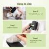 Self-Cleaning Slicker Brush for Dogs and Cats - Rounded Pins Pet Hair Grooming Comb, Portable Massage Tool for Cleaning Tangles, Black