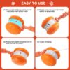 Interactive Dog Toys, Random Path Electric Automatic Moving and Rolling Dogs Toy with Rope for Small Medium Large Dogs, Motion-Activated Dog Stimulation Toy for Boredom Relief (Orange)
