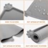 Cat & Dog Feeding Mat, Waterproof Pet Feeding Mat, Non-slip Sillicone Food Mat for Cats and Dogs(48X30CM)