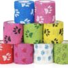 9 Rolls Pet Vet Wrap Self Adhesive Bandage Cohesive Dog Bandages for Pets Elastic Bandage Vet Wrap Tape for Wrist Ankle Sprains & Swelling 5cm x 4.5m
