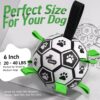 Dog Toys Dog Balls, World Cup Dog Soccer Ball with Straps, Dog Birthday, Herding Ball, Durable Balls for Small Medium Pet, Puppy Outdoor Toy (6 Inch)
