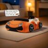 Cute Cat Beds Kitten Beds, Soft Small Dog Beds, Washable Pet Beds for Puppy and Kitty, Funny Supercar Cat Toys, 24 Inch